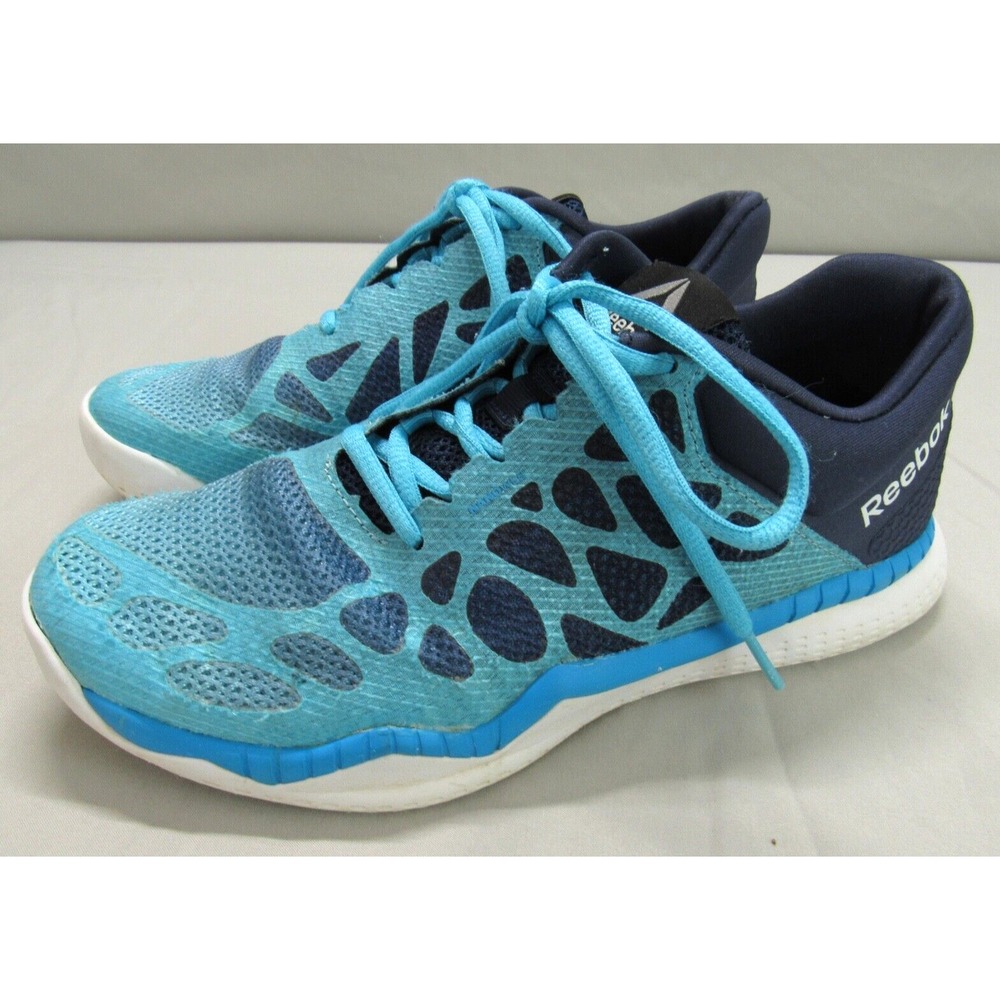 REEBOK Women's ZPRINT TRAINING Blue/Navy MESH Lace-Up ATHLETIC SHOES SNEAKERS 7